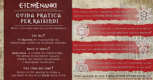 immagine evento: Demo Gioco di Ruolo dal Vivo-LARP Etemenanki